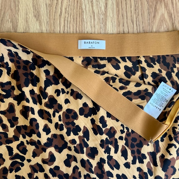 Aritzia Babaton Leopard Print Satin Slip Skirt (Size 6) - Picture 3 of 3